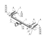 Фаркоп RN 04 для RENAULT Symbol  2001-2008, Автос, нагрузка 1150/75 кг. БЕЗ подрезки бампера от магазина ФаркопРос